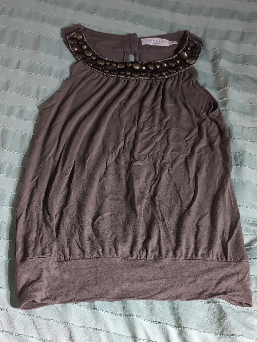Iris Setlakwe Size S Jewel Collared Tank Top